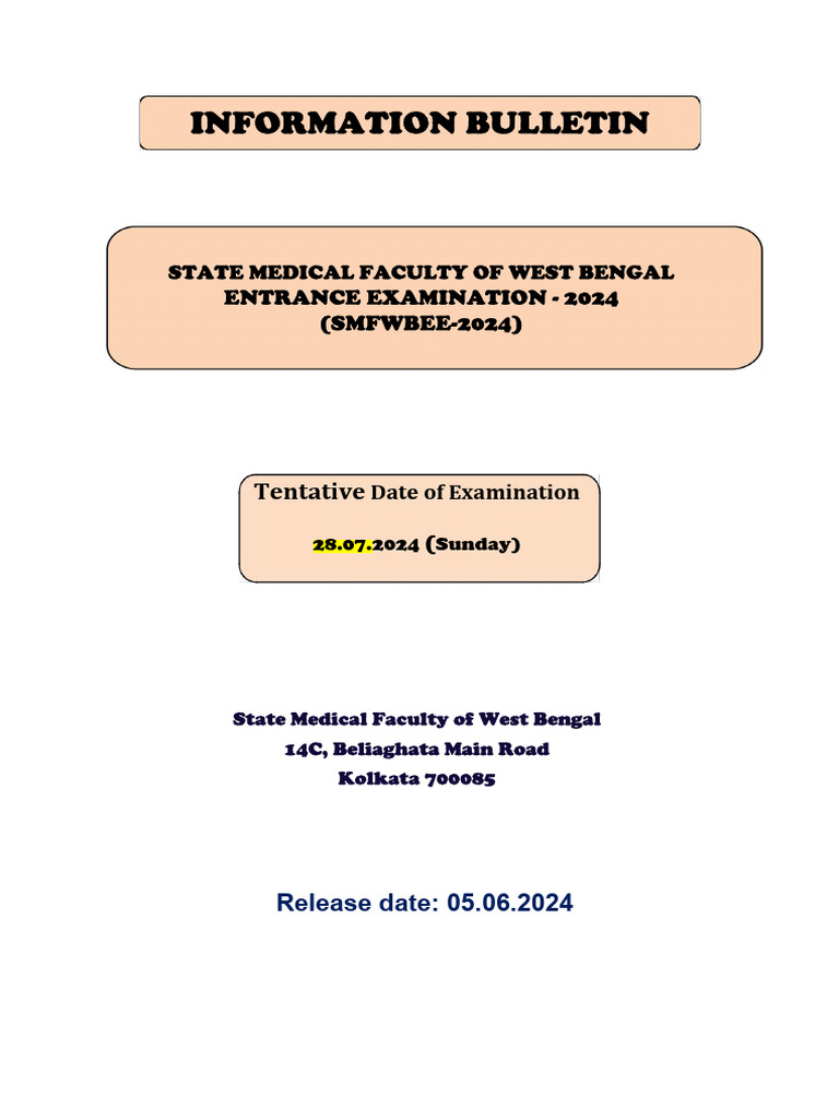 Information Bulletin 2024 | PDF | University And College Admission ...