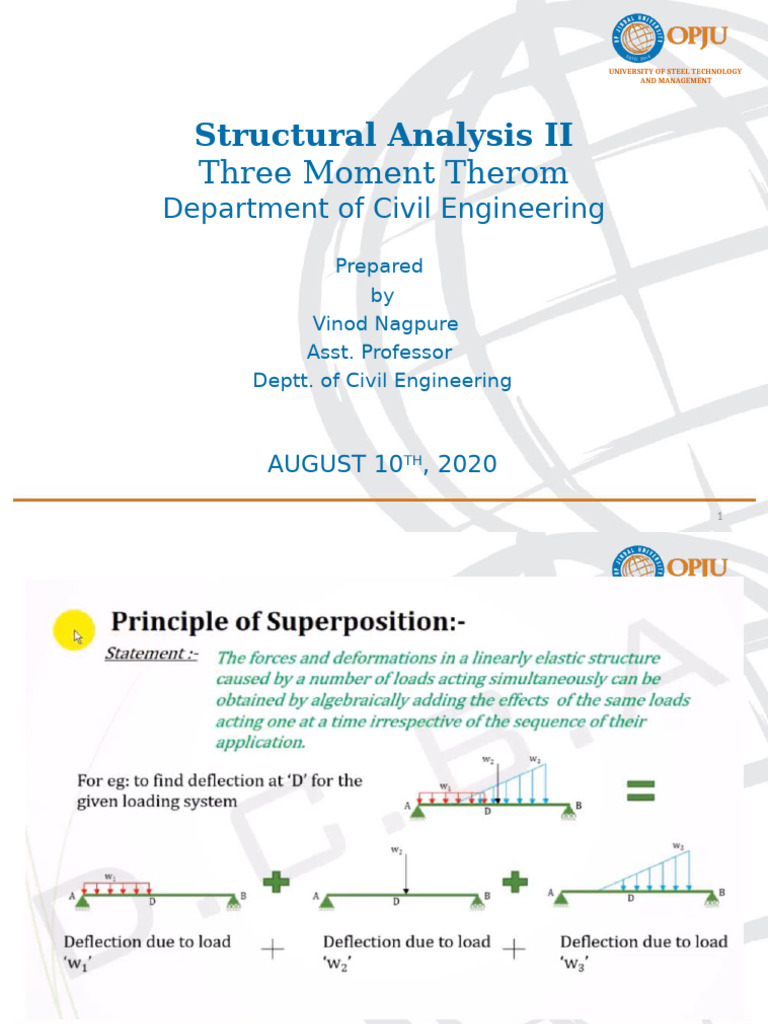 Three Moment Theorem in Structural Analysis | PDF | Civil Engineering ...