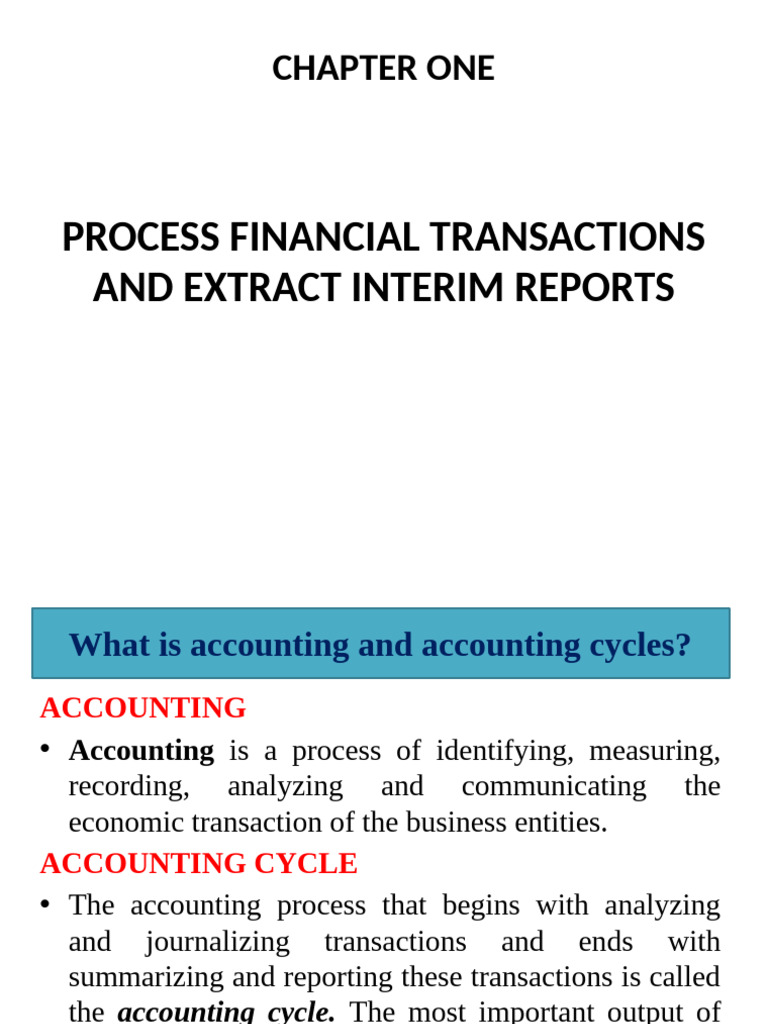 CHAPTER ONE | PDF | Debits And Credits | Equity (Finance)