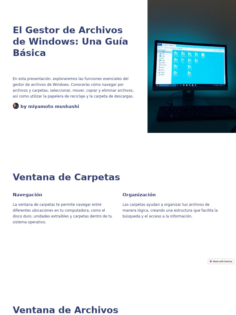 Guía Básica del Gestor de Archivos en Windows | PDF | Archivo de ...