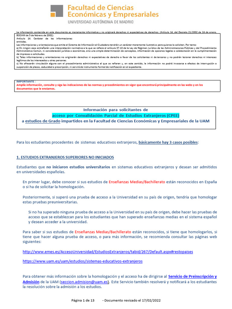 InfoAcceso - CPEE UAM Intercambio | PDF