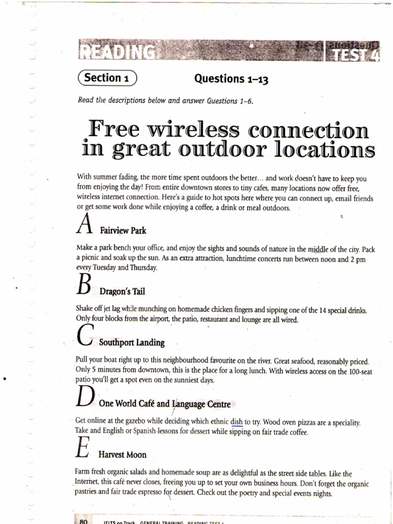 General Reading Ielts On Track Test 4 | PDF