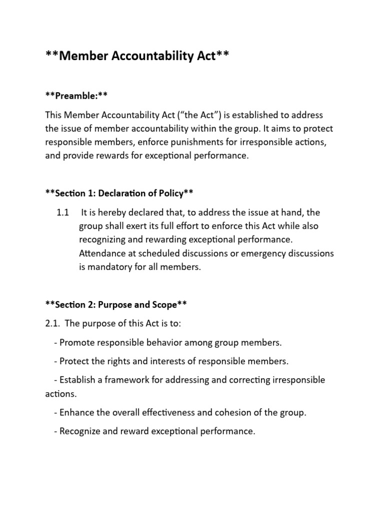 Member Accountability Act | PDF | Accountability | Public Law