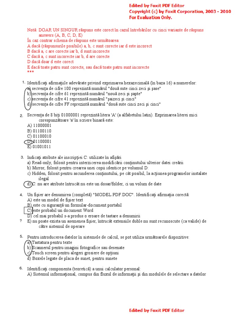 Grile Info | PDF