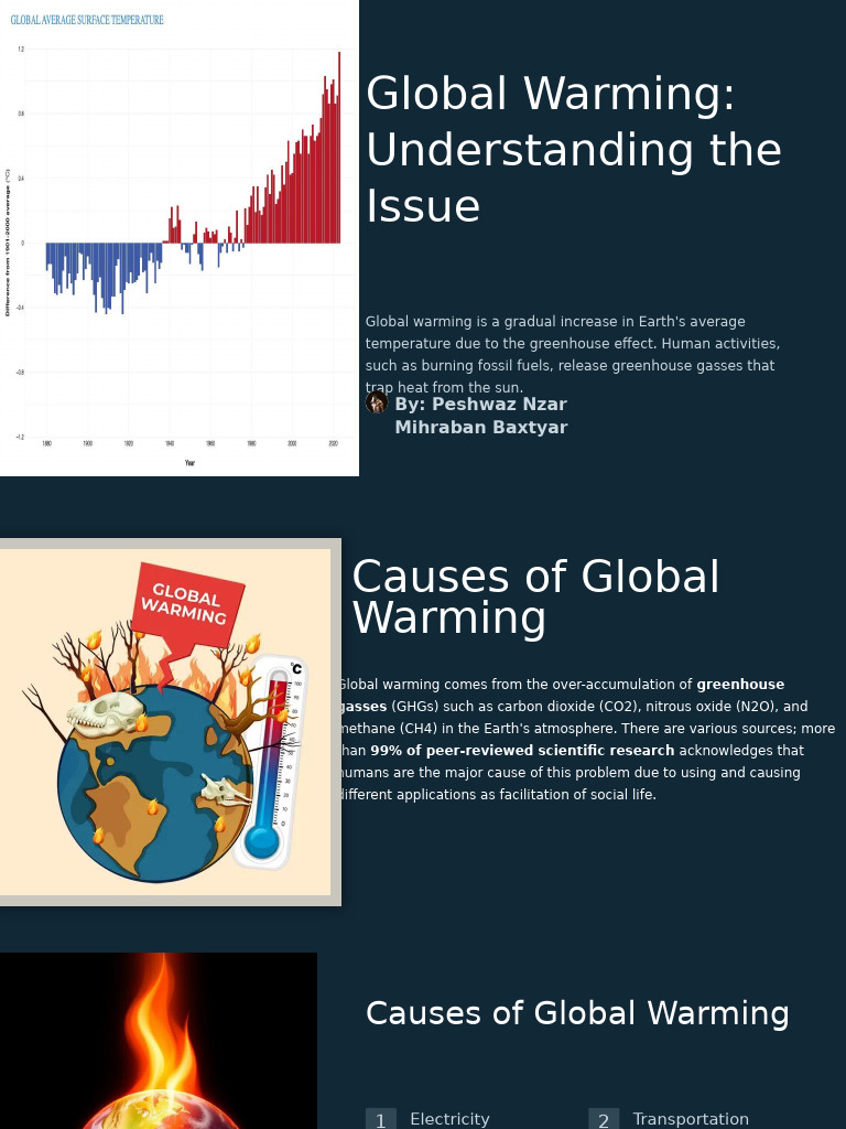 Global Warming Causes & Solutions | PDF | Climate Change | Greenhouse Gas