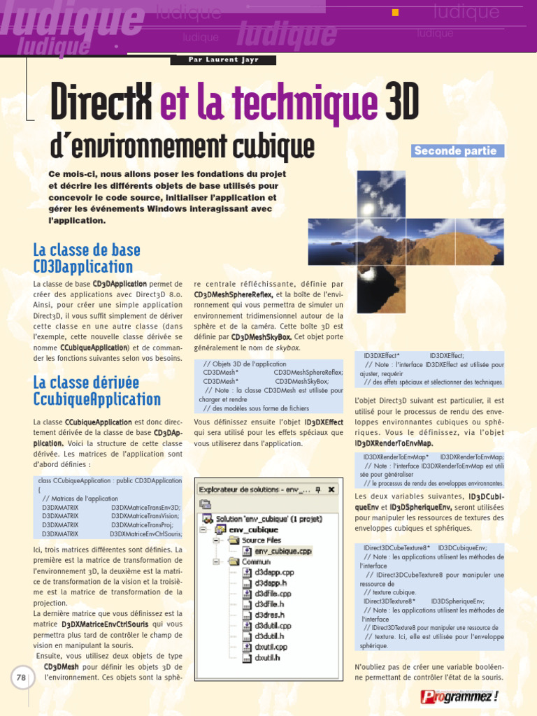 Application Direct3D 8.0 en C++ | PDF | Rotation | Informatique