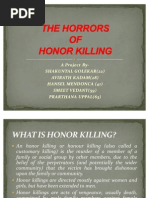 Honor Killing (Emphasis on India)