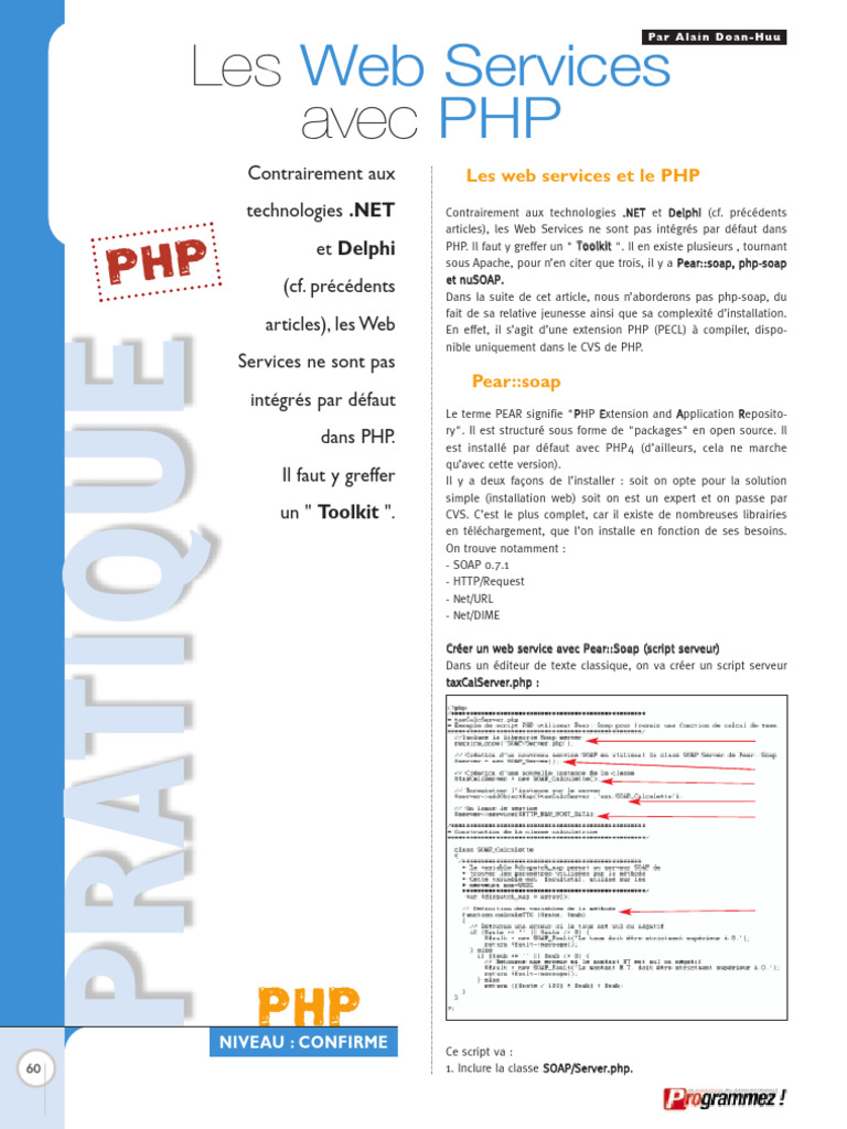 Web Services avec PHP : Guide Pratique | PDF | Internet | Internet et Web