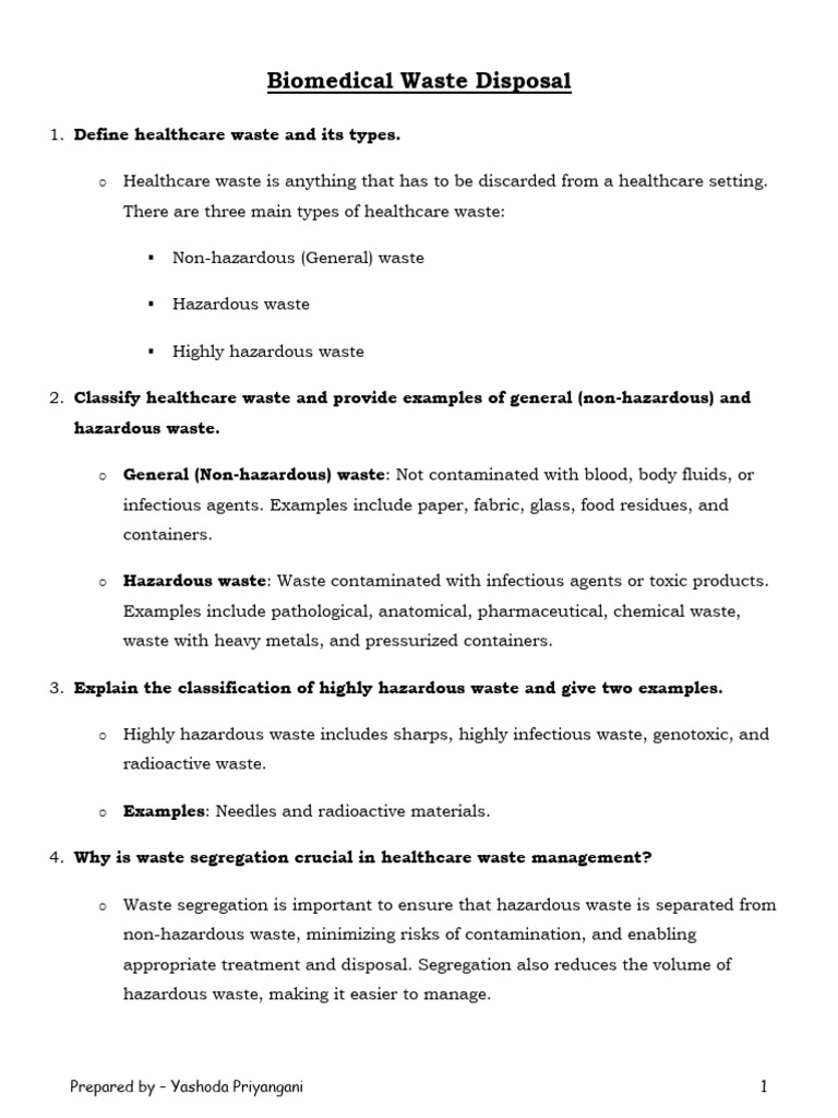 Biomedical Waste Management Guide | PDF | Waste | Waste Management