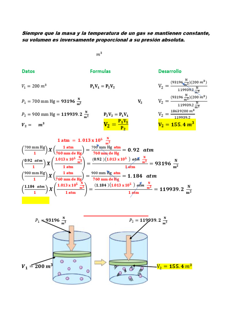Ejercicios de Leyes de Gases Resueltos | PDF | Gases | Fases de la materia