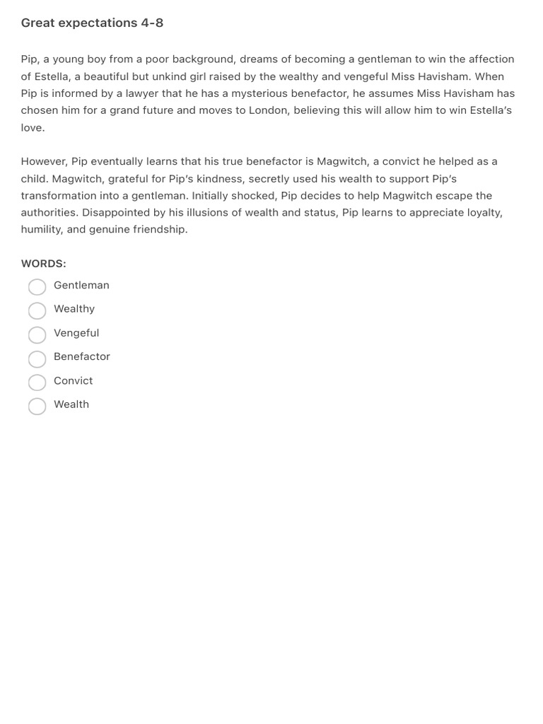 Great Expectations 4-8 | PDF