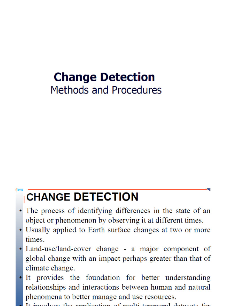 Appln Of Rs Change Detection Pdf