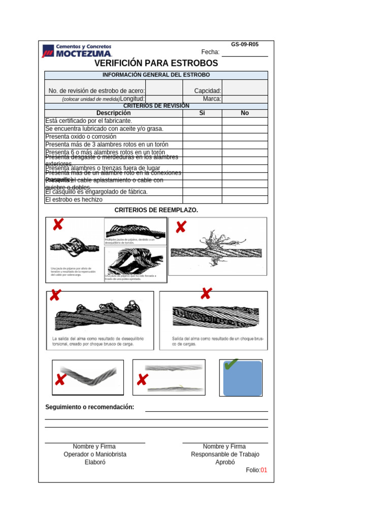 Verificación y Reemplazo de Estrobos | PDF | Bienes manufacturados