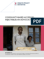 Community-Based Access To Injectables: An Advocacy Guide: September 2010