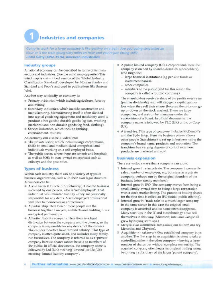 Industries and Companies | PDF