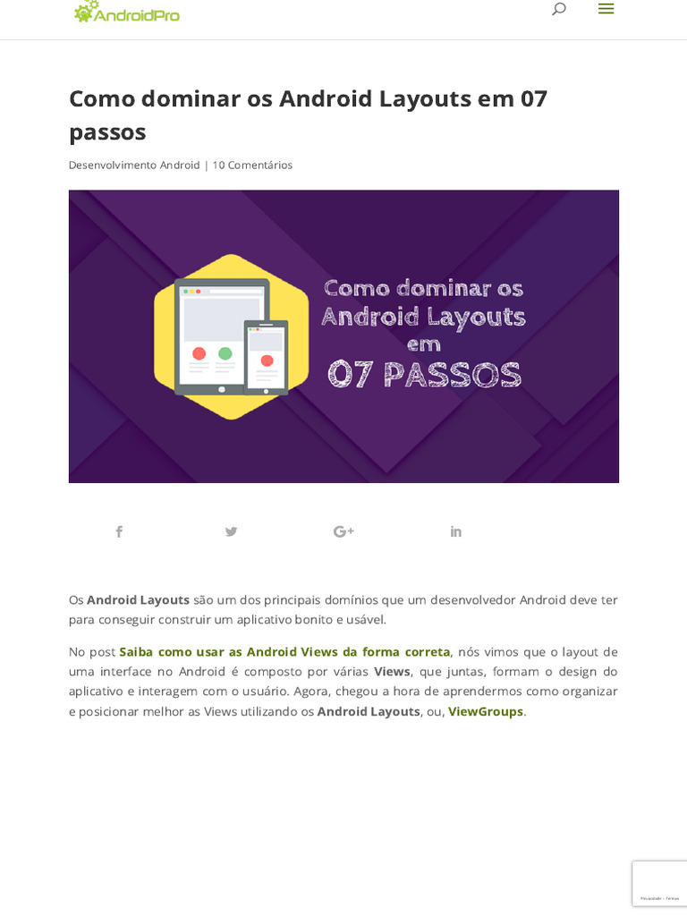 Android Layouts | PDF | Android (sistema operacional) | Privacidade na ...