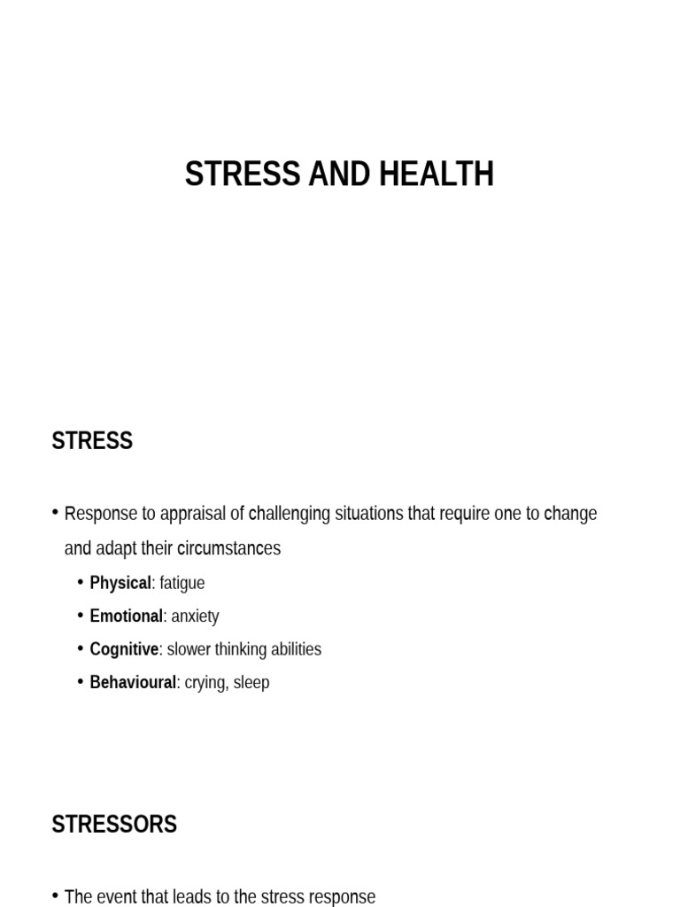 Chapter 11. Stress and Health | PDF | Stress (Biology) | Behavioural ...