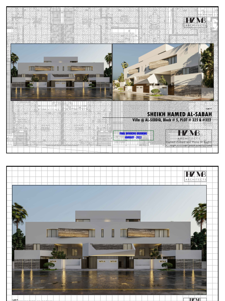 Architecture Drawings Villas - 322 , 325 | PDF | Wall | Tile