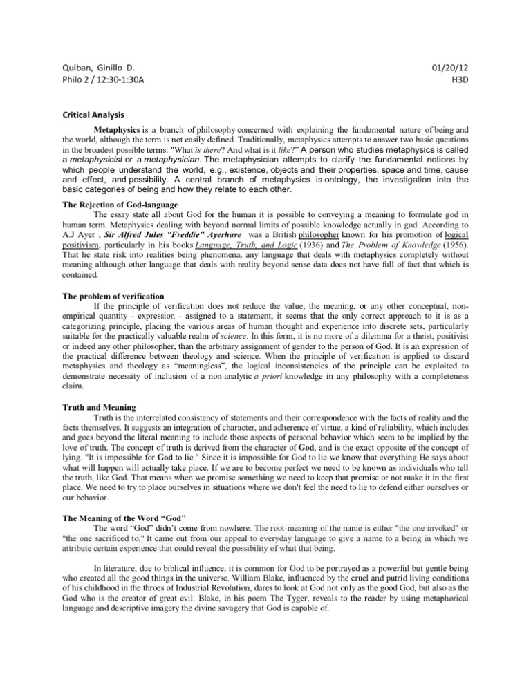 Phi Lo | PDF | Philosophy | Science & Mathematics