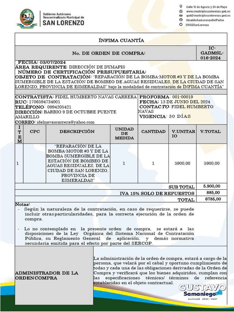 ORDEN DE COMPRA REP-signed-signed-signed | PDF | Multa (pena) | Presupuesto