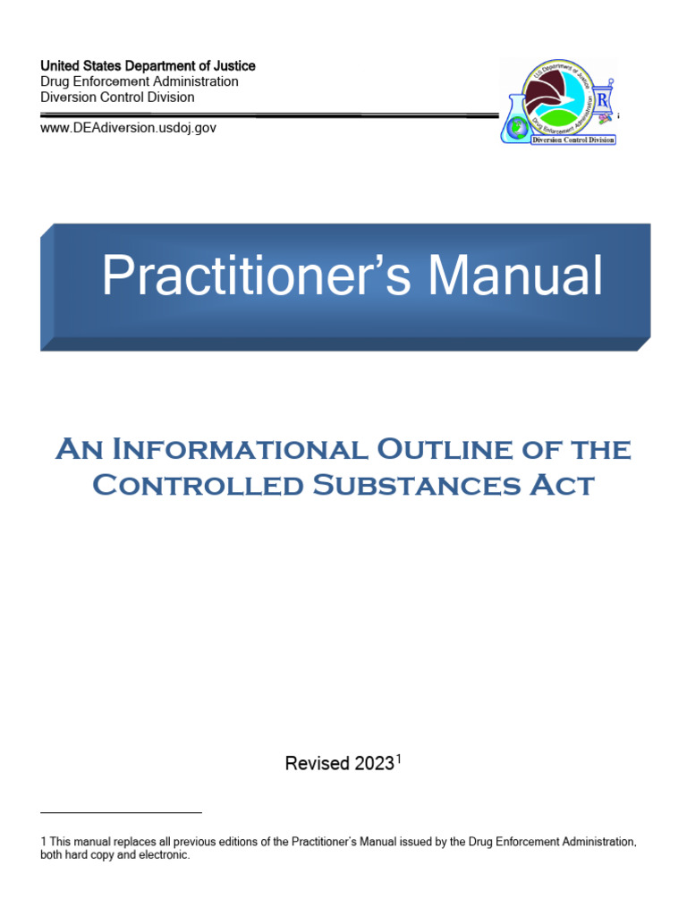 2023 DEA Practitioner’s Manual Overview | PDF | Controlled Substances ...