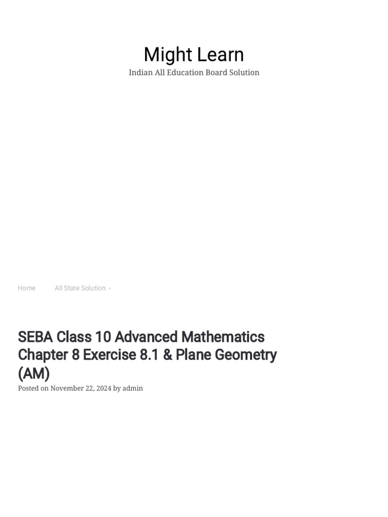 Seba class 10 advanced mathematics chapter 8 exercise 8 3 plane