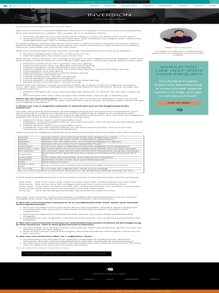 Inversion | PDF | Languages | Foreign Language Studies