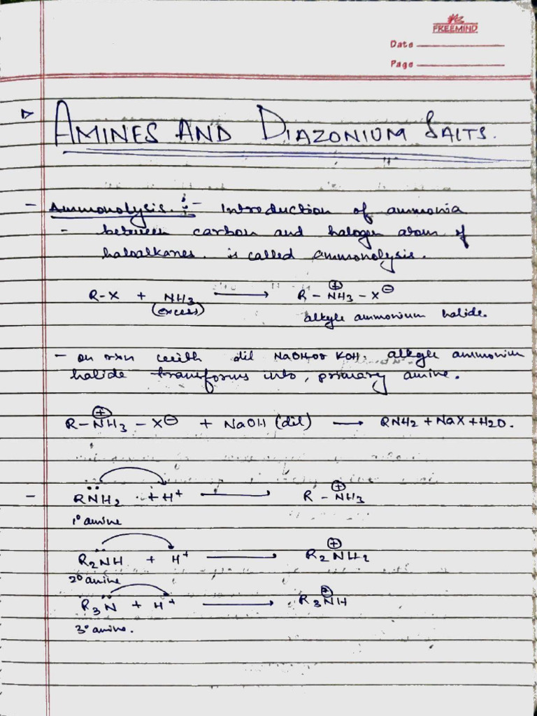 Amines and Diazonium Salts | PDF