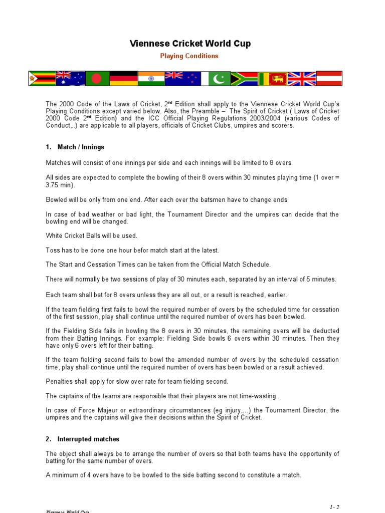 Rules Regulations 6 A Side PDF Cricket Bowling (Cricket)