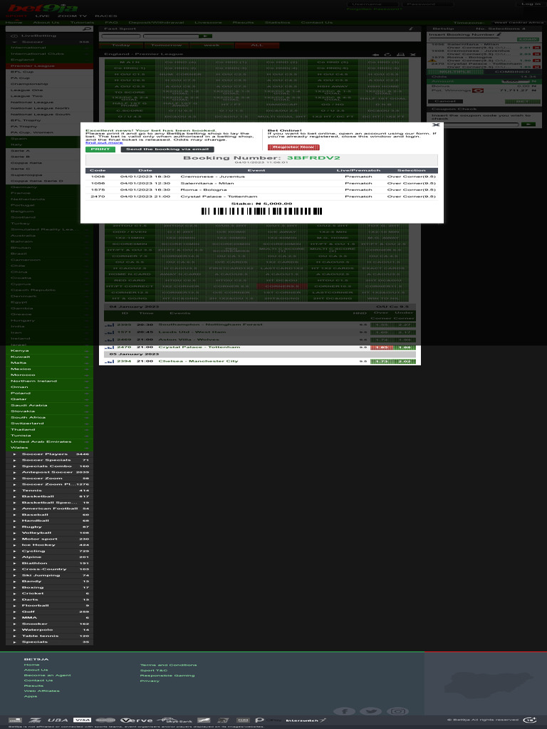 Bet9ja Sports Betting Guide | PDF | Association Football | Sports