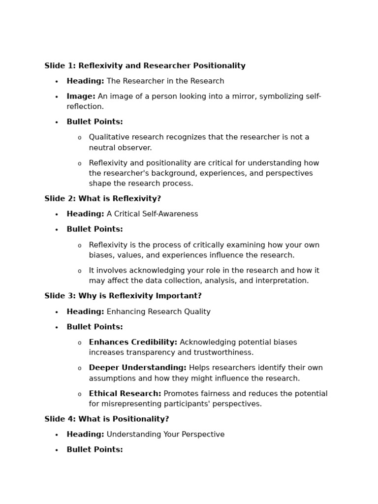 Understanding Reflexivity and Positionality | PDF | Reflexivity (Social ...