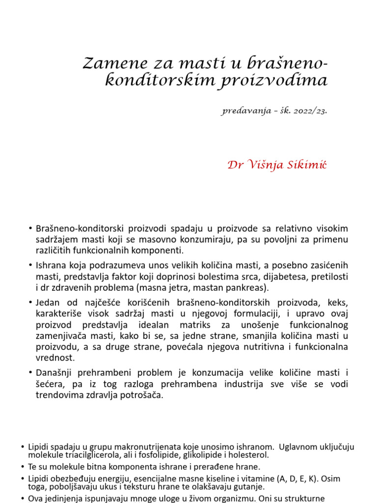 10.12. Zamene Za Mast | PDF