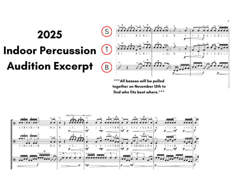 2025 Audition Excerpt Pdf