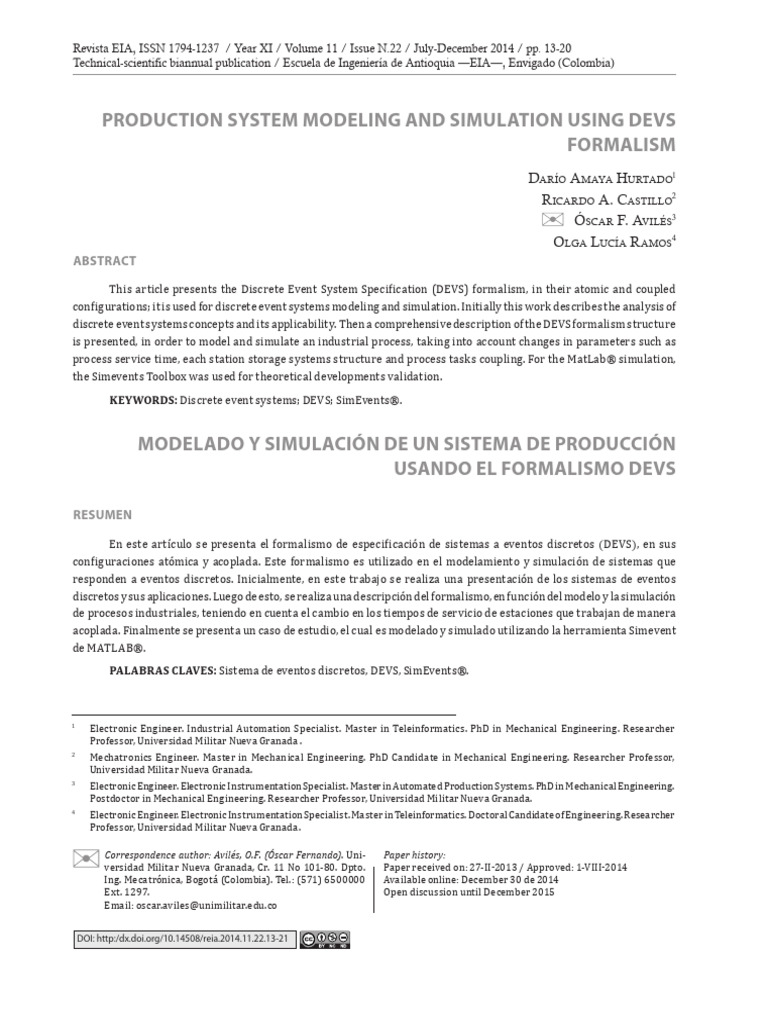 Production System Modeling and Simulatio | PDF | System | Function ...