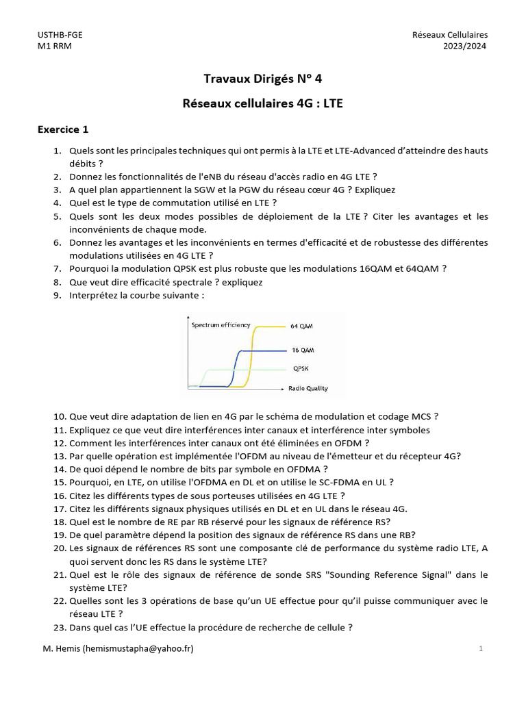 Techniques et Fonctionnalités du LTE | PDF | LTE (Télécommunication ...