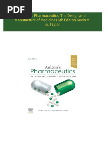 Instant Download Aulton's Pharmaceutics: The Design and Manufacture of Medicines 6th Edition Kevin M. G. Taylor PDF All Chapters