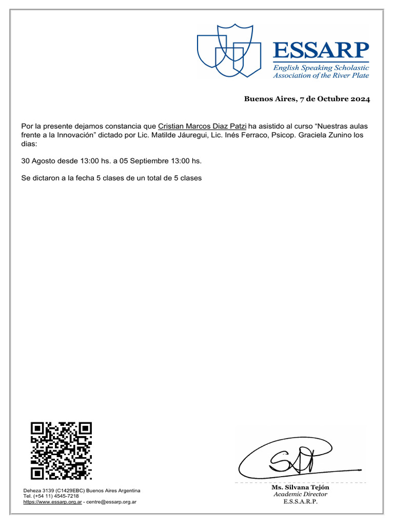 Certificado de Curso de Innovación 2024 | PDF