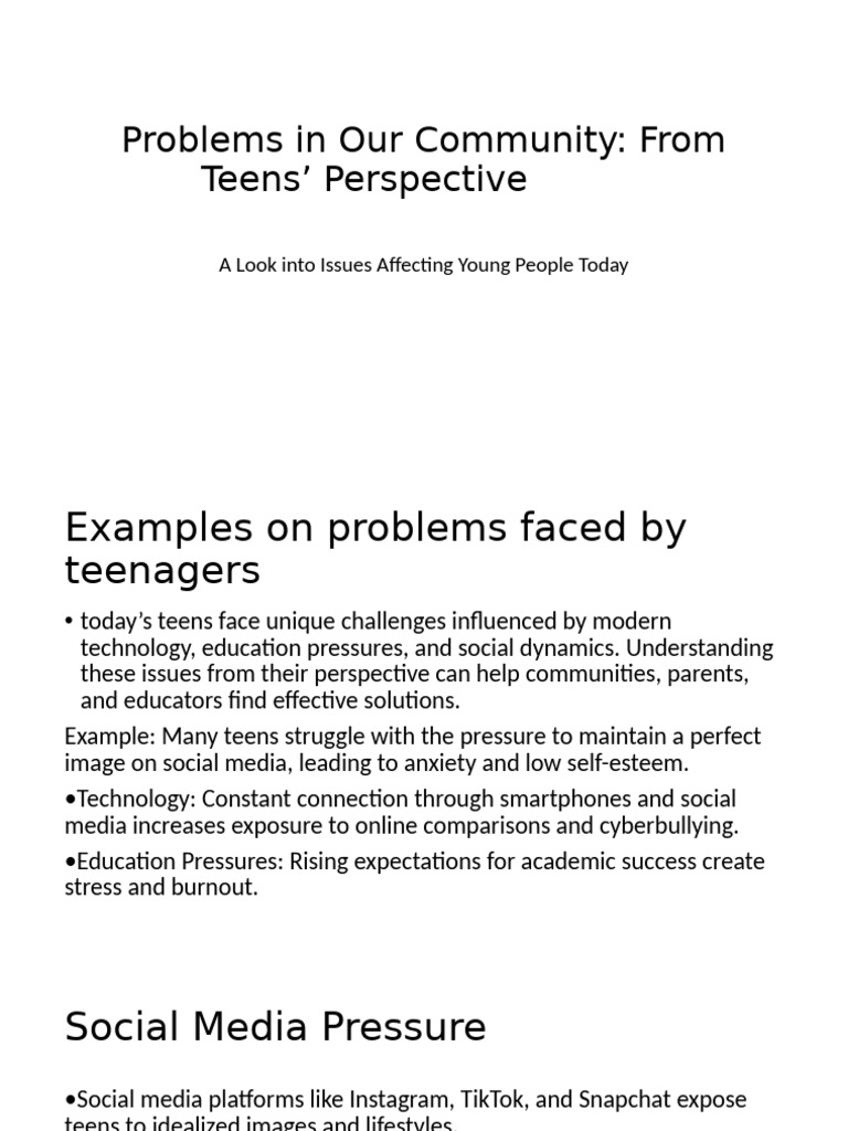 Problems in Our Community Grade 12 Rick | PDF | Adolescence | Social Media