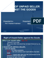 Rights of Unpaid Seller Against The Goods
