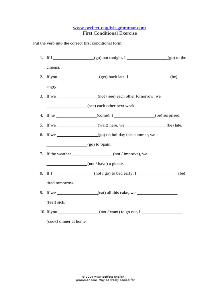 First Conditional Form 241214 180520 | PDF