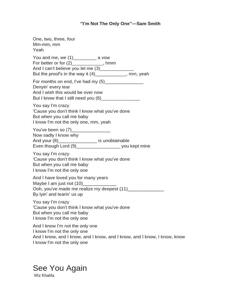 see you again 歌詞