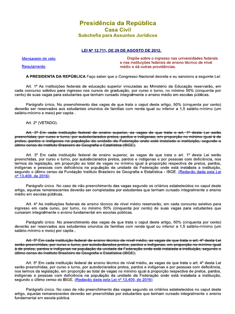 Lei 12711-12 | PDF