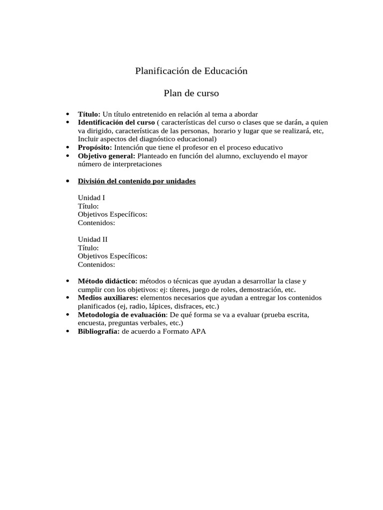 Plan de Curso | PDF | Evaluación | Cognición