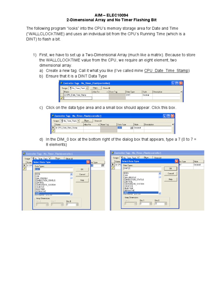2D Array for CPU Time Flashing Bit | PDF | Computers | Technology ...