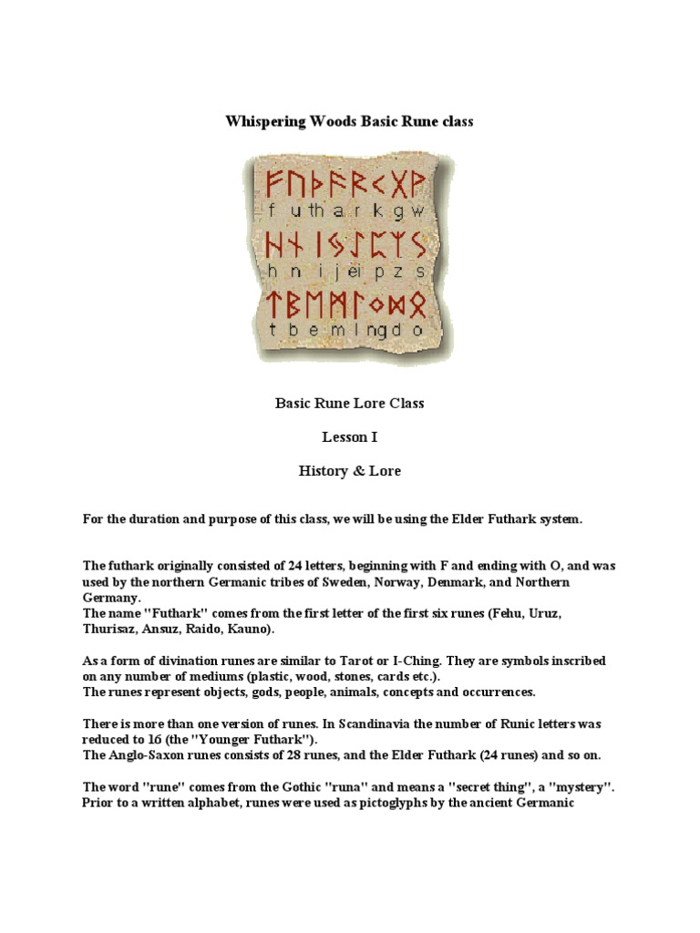 Introduction to Elder Futhark Runes | PDF