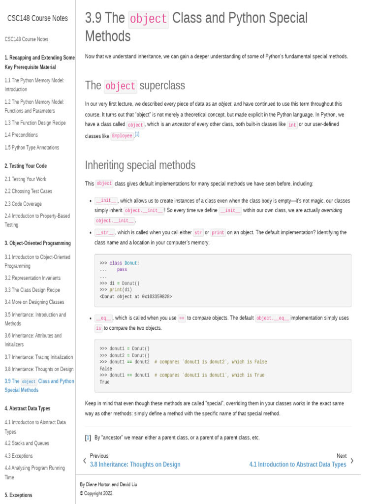 Teach cs toronto edu csc148h notes inheritance python special methods