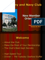 The Army and Navy Club: New Member Orientation