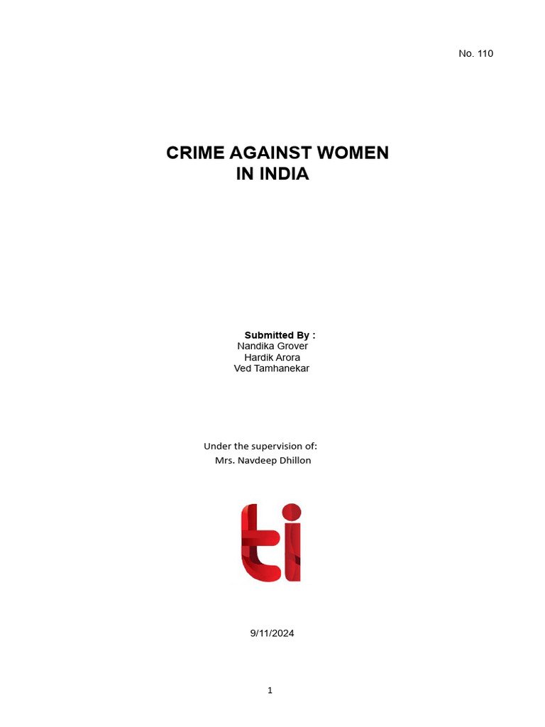Crime Against Women in India | PDF | Violence | Violence Against Women