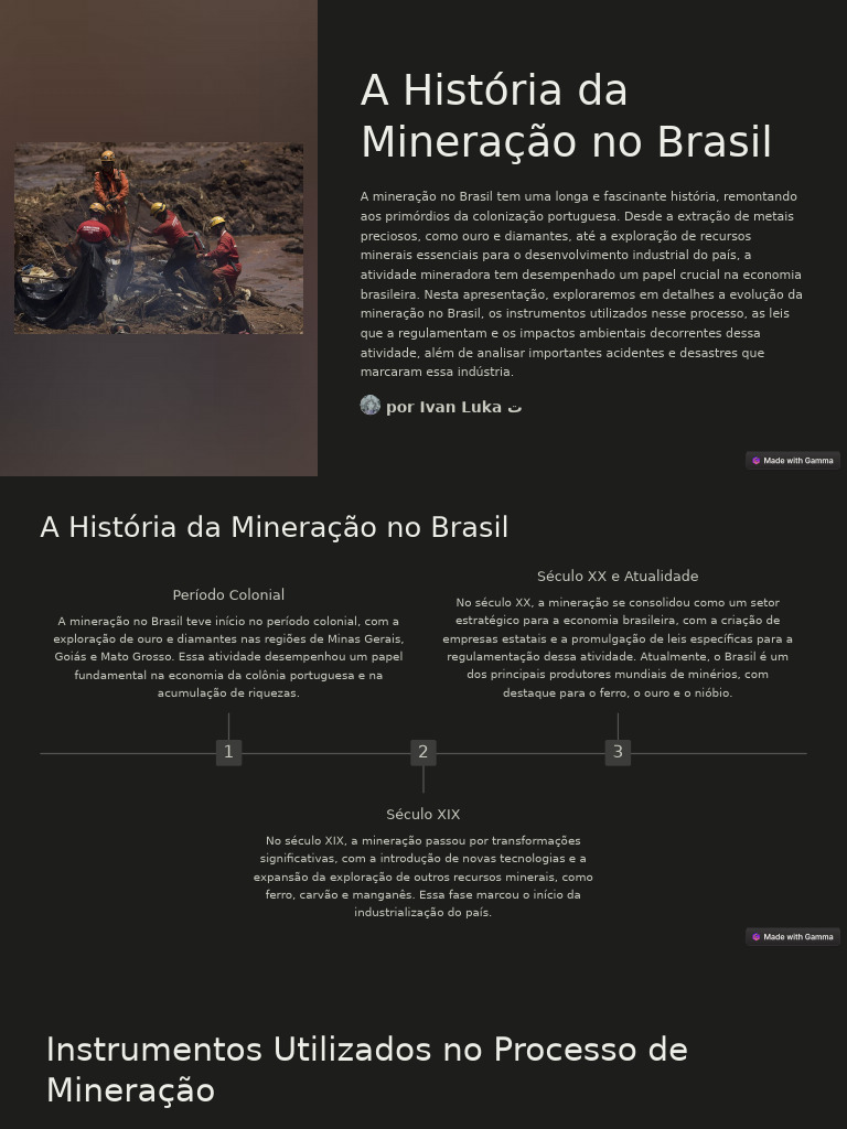 Evolução da Mineração no Brasil | PDF | Mineração | Ambiente natural