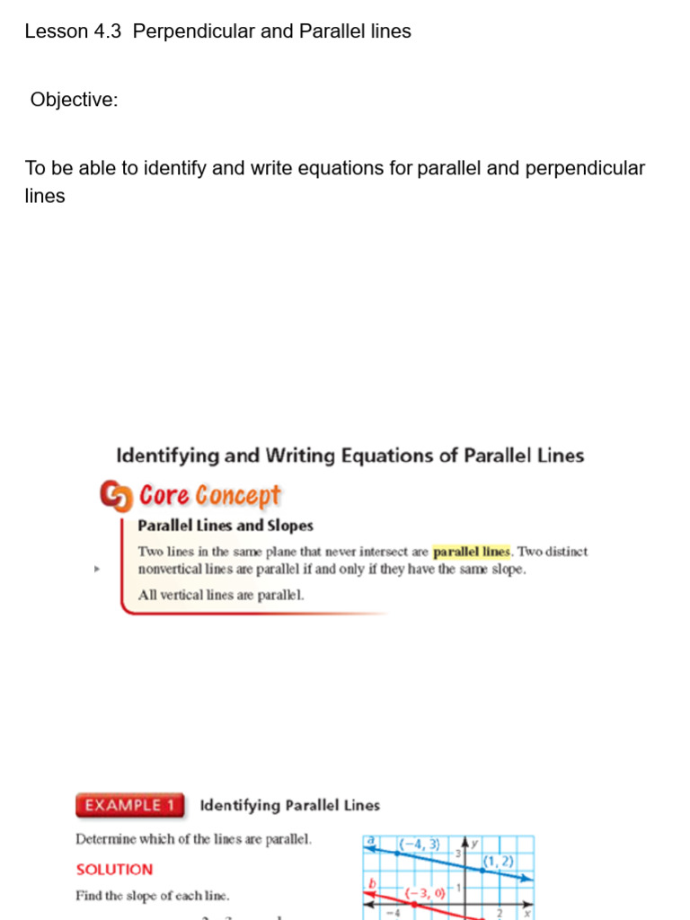 Parallel and Perpendicular Lines Guide | PDF
